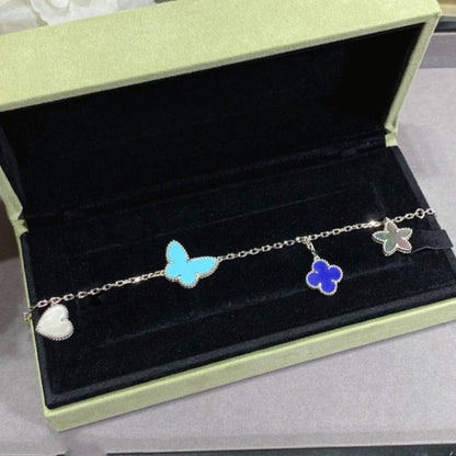 [Clover]LUCKY SPRING SILVER BRACELET 4 MOTIF