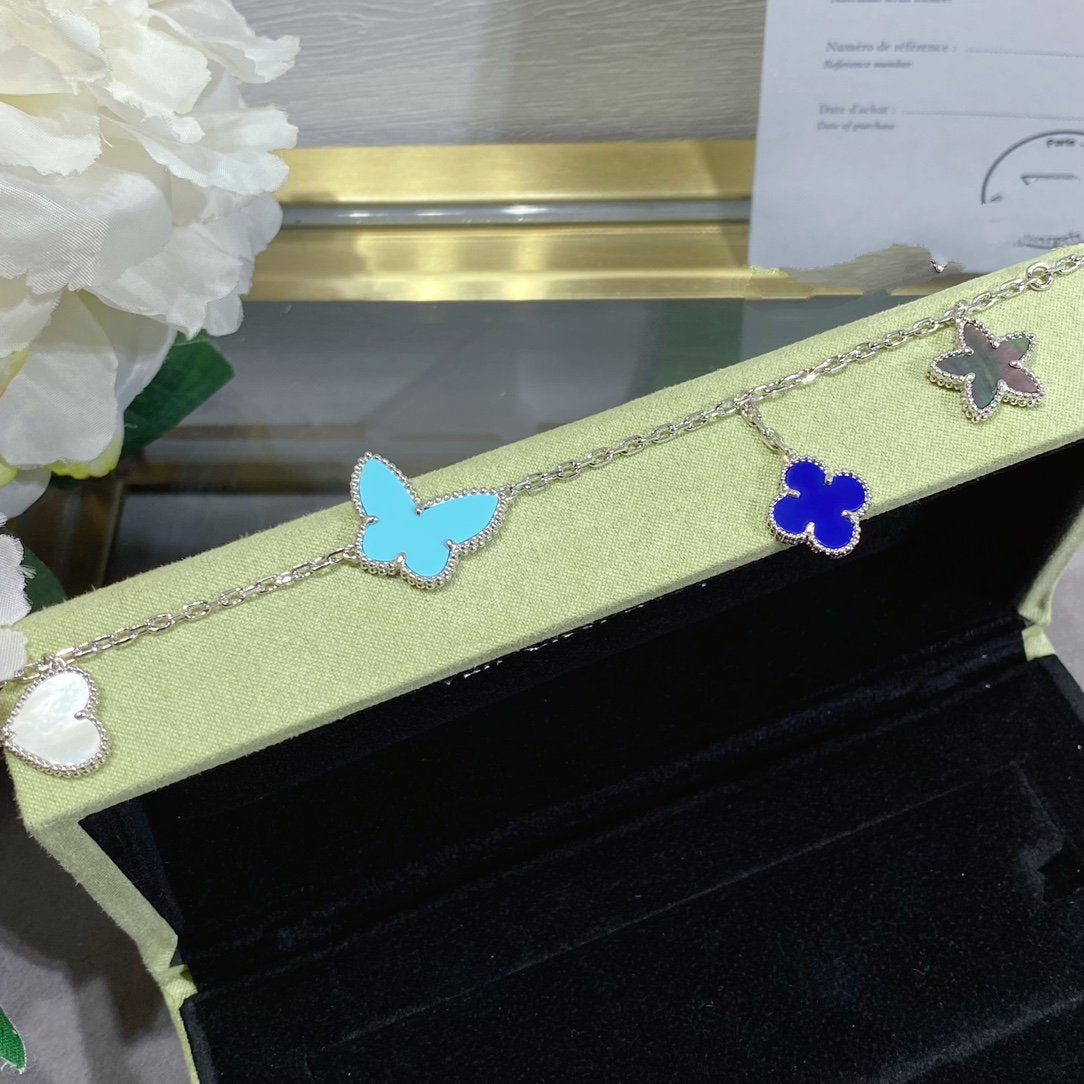 [Clover]LUCKY SPRING SILVER BRACELET 4 MOTIF