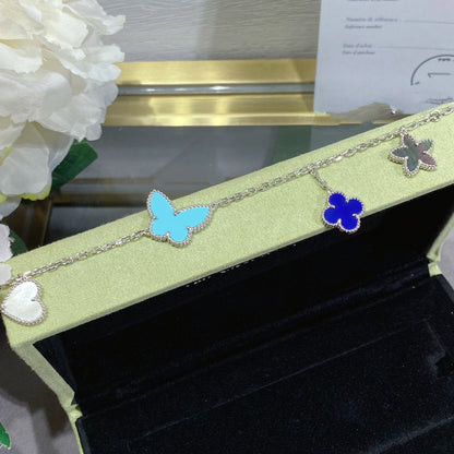 [Clover]LUCKY SPRING SILVER BRACELET 4 MOTIF