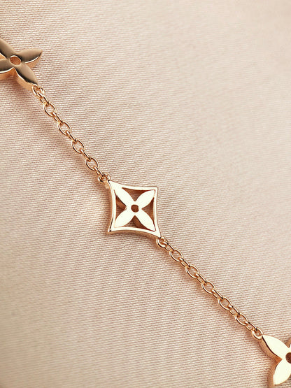 [Clover]STAR AND SUN 7 MOTIFS GOLD BRACELET