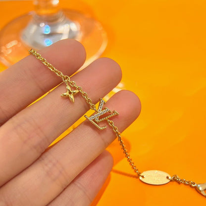 [Clover]LOGO STAR MOTIF GOLD BRACELET