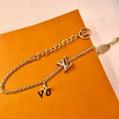 [Clover]LOGO STAR MOTIF GOLD BRACELET
