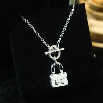 [Clover]POP H PEDANT SILVER NECKLACE