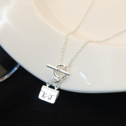 [Clover]POP H PEDANT SILVER NECKLACE