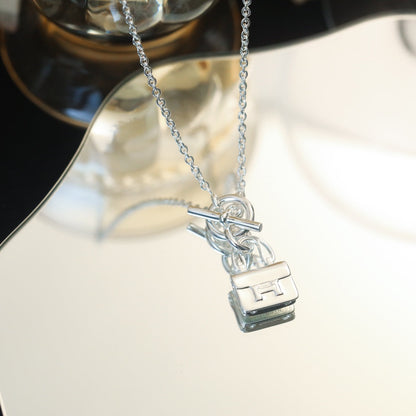 [Clover]POP H PEDANT SILVER NECKLACE