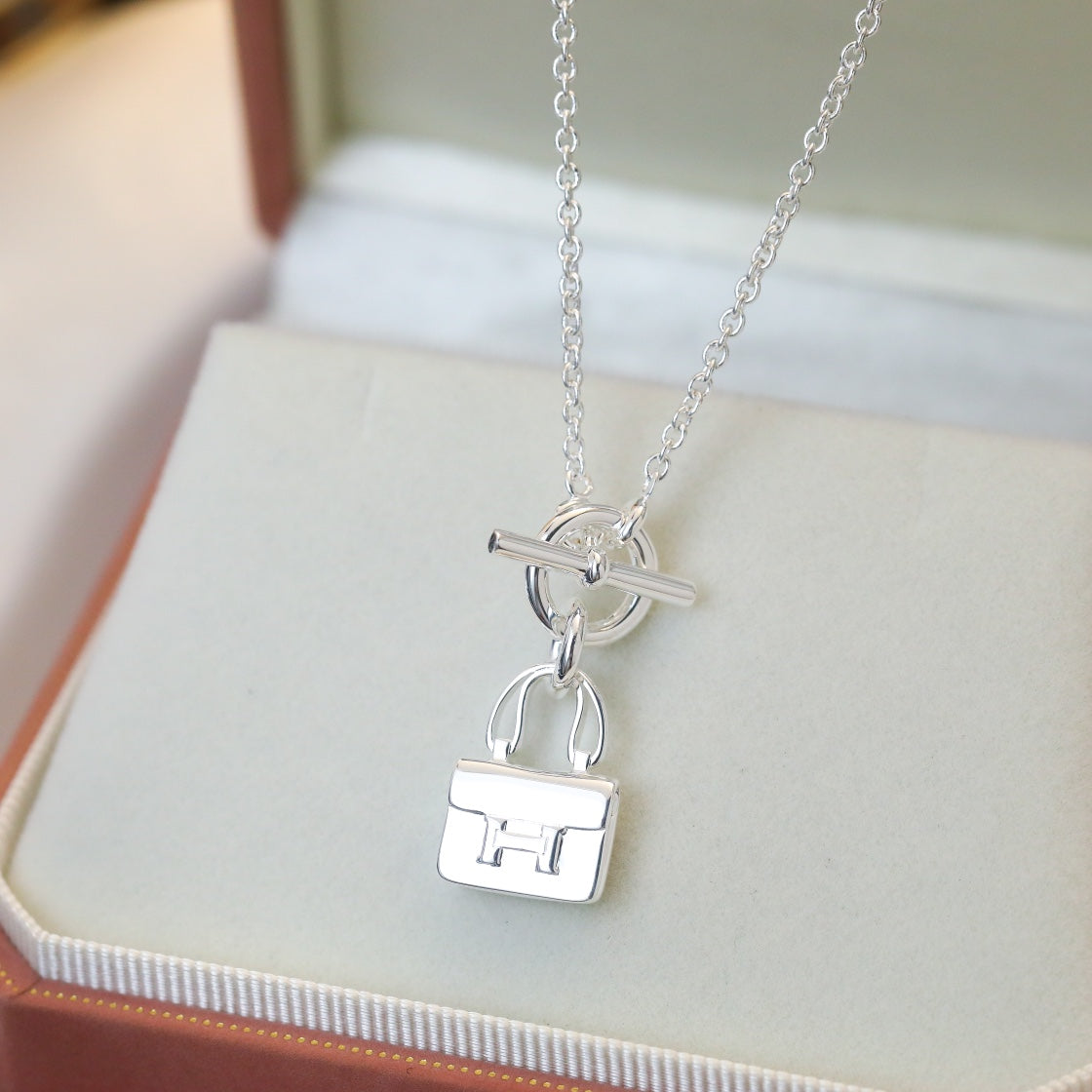 [Clover]POP H PEDANT SILVER NECKLACE