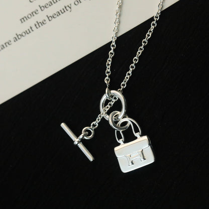 [Clover]POP H PEDANT SILVER NECKLACE