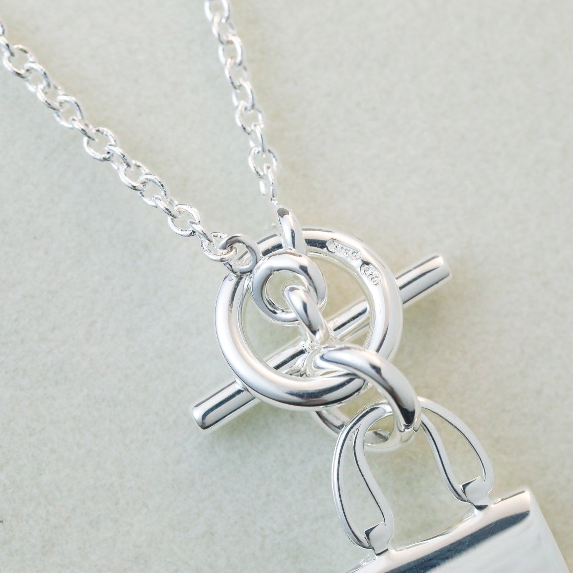 [Clover]POP H PEDANT SILVER NECKLACE