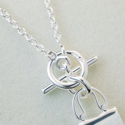 [Clover]POP H PEDANT SILVER NECKLACE