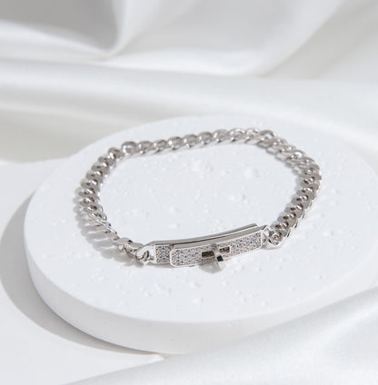 [Clover]KELLY CHAIN SILVER DIAMOND BRACELET