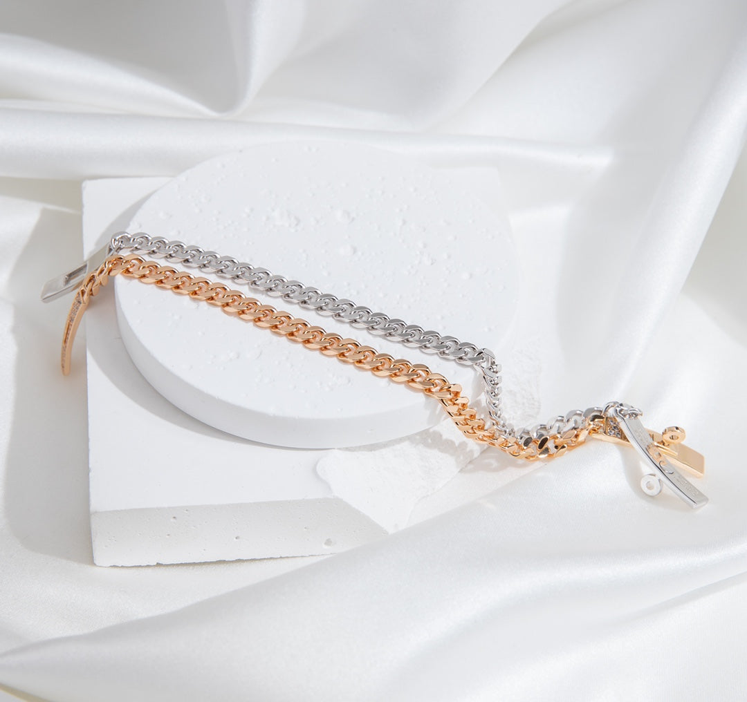[Clover]KELLY CHAIN SILVER DIAMOND BRACELET