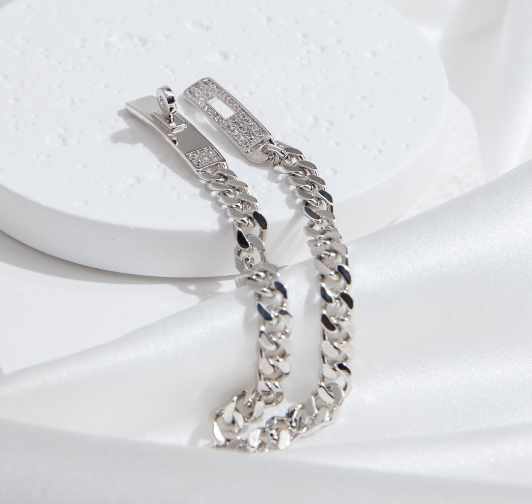 [Clover]KELLY CHAIN SILVER DIAMOND BRACELET