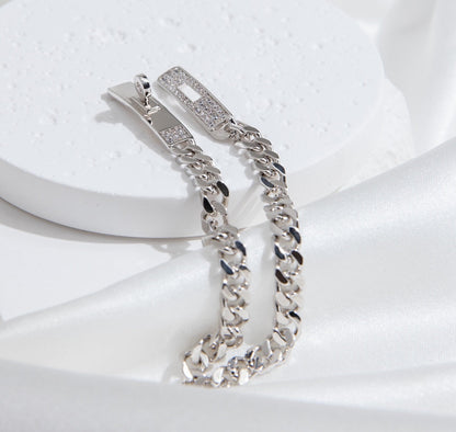 [Clover]KELLY CHAIN SILVER DIAMOND BRACELET