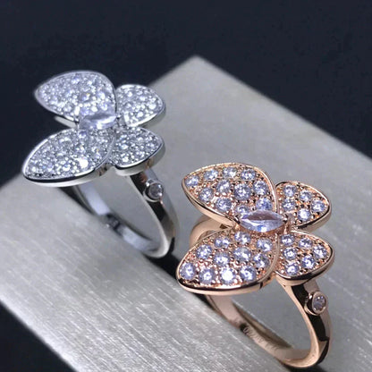 [Clover]BUTTERFLY PINK GOLD DIAMOND RING