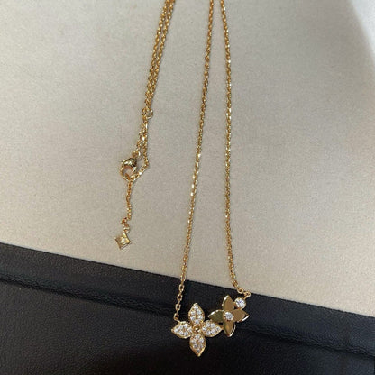 [Clover]STAR BLOSSOM NECKLACE PINK GOLD DIAMONDS