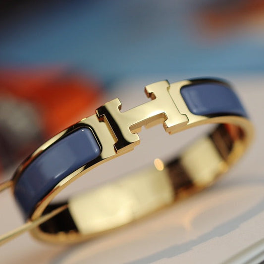 [Clover]H BRACELET 12MM BLUE GRAY