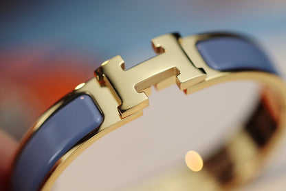 [Clover]H BRACELET 12MM BLUE GRAY