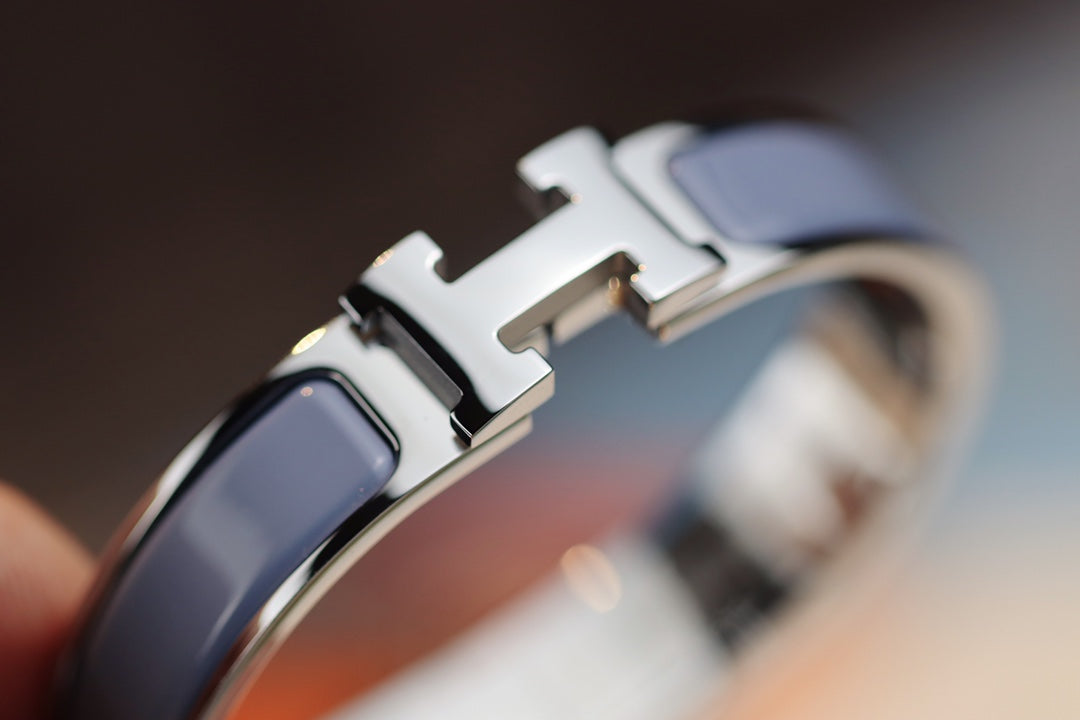 [Clover]H BRACELET 12MM BLUE GRAY