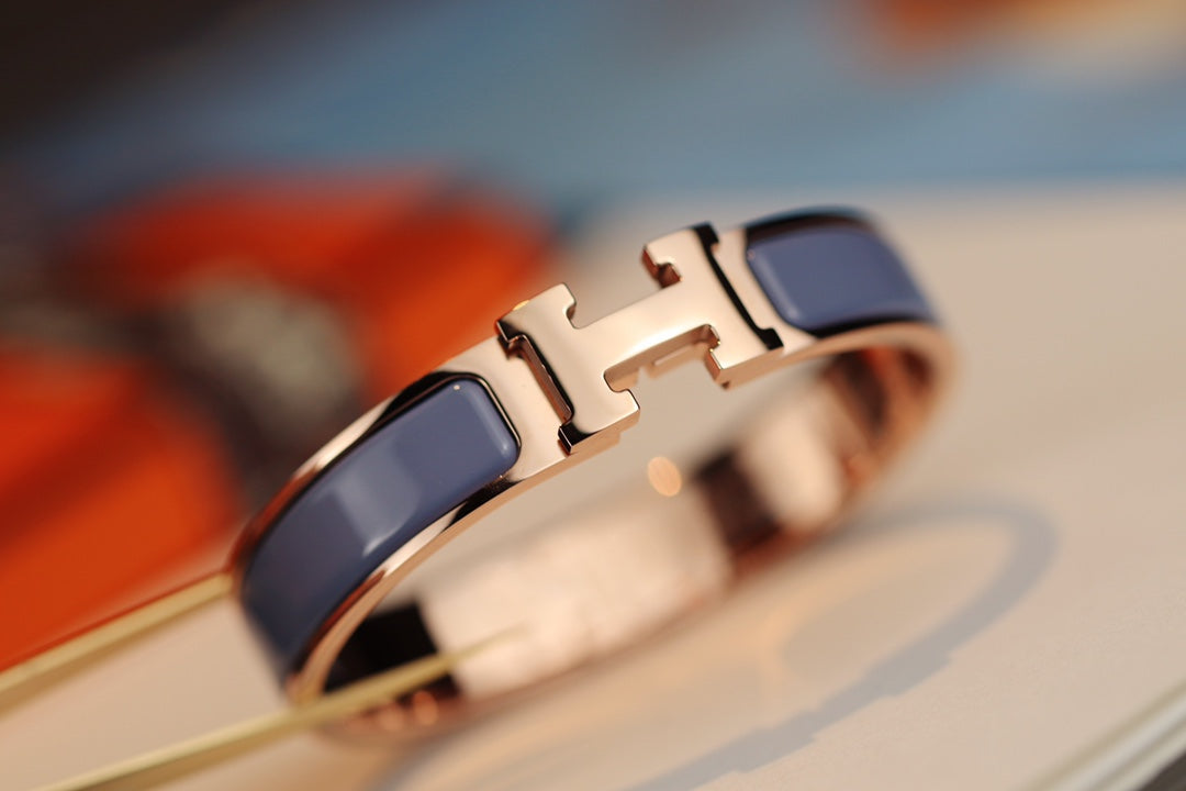 [Clover]H BRACELET 12MM BLUE GRAY