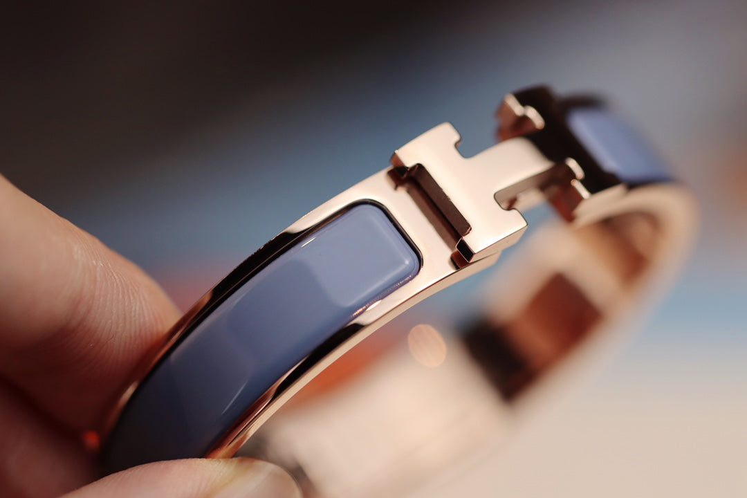 [Clover]H BRACELET 12MM BLUE GRAY
