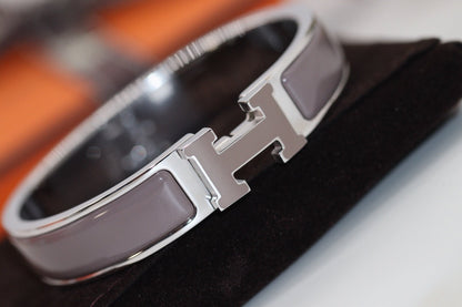 [Clover]H BRACELET 12MM BROWN