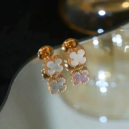 [Clover]CLOVER MINI 9.5MM WHITE MOP EARRINGS