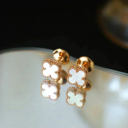 [Clover]CLOVER MINI 9.5MM WHITE MOP EARRINGS