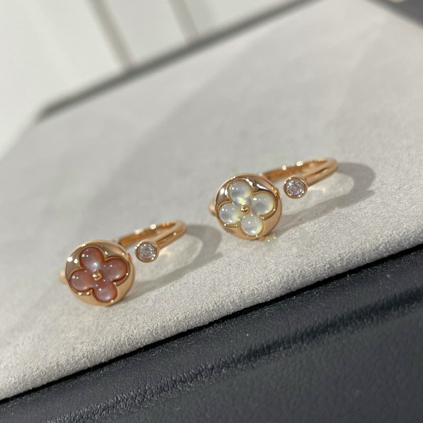 [Clover]SUN 1 DIAMOND PINK MOP RING