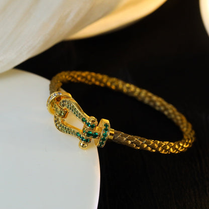 [Clover]FORCE 10 GOLD GREEN DIAMOND PAVED