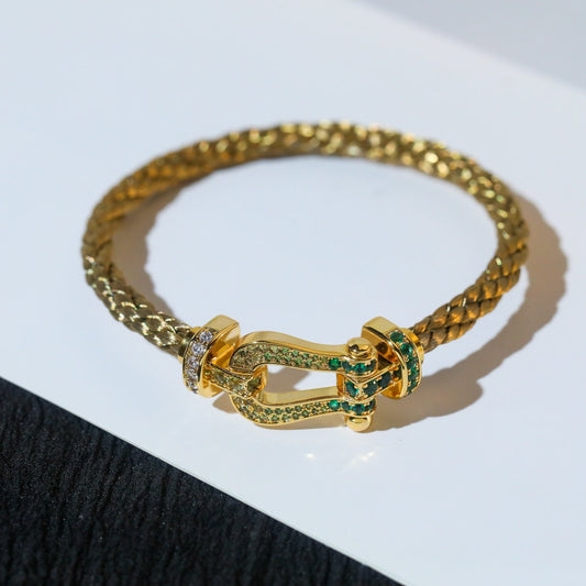 [Clover]FORCE 10 GOLD GREEN DIAMOND PAVED
