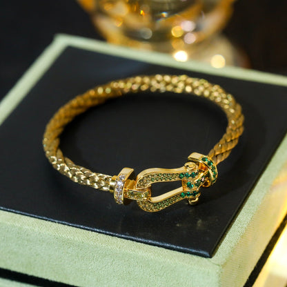 [Clover]FORCE 10 GOLD GREEN DIAMOND PAVED