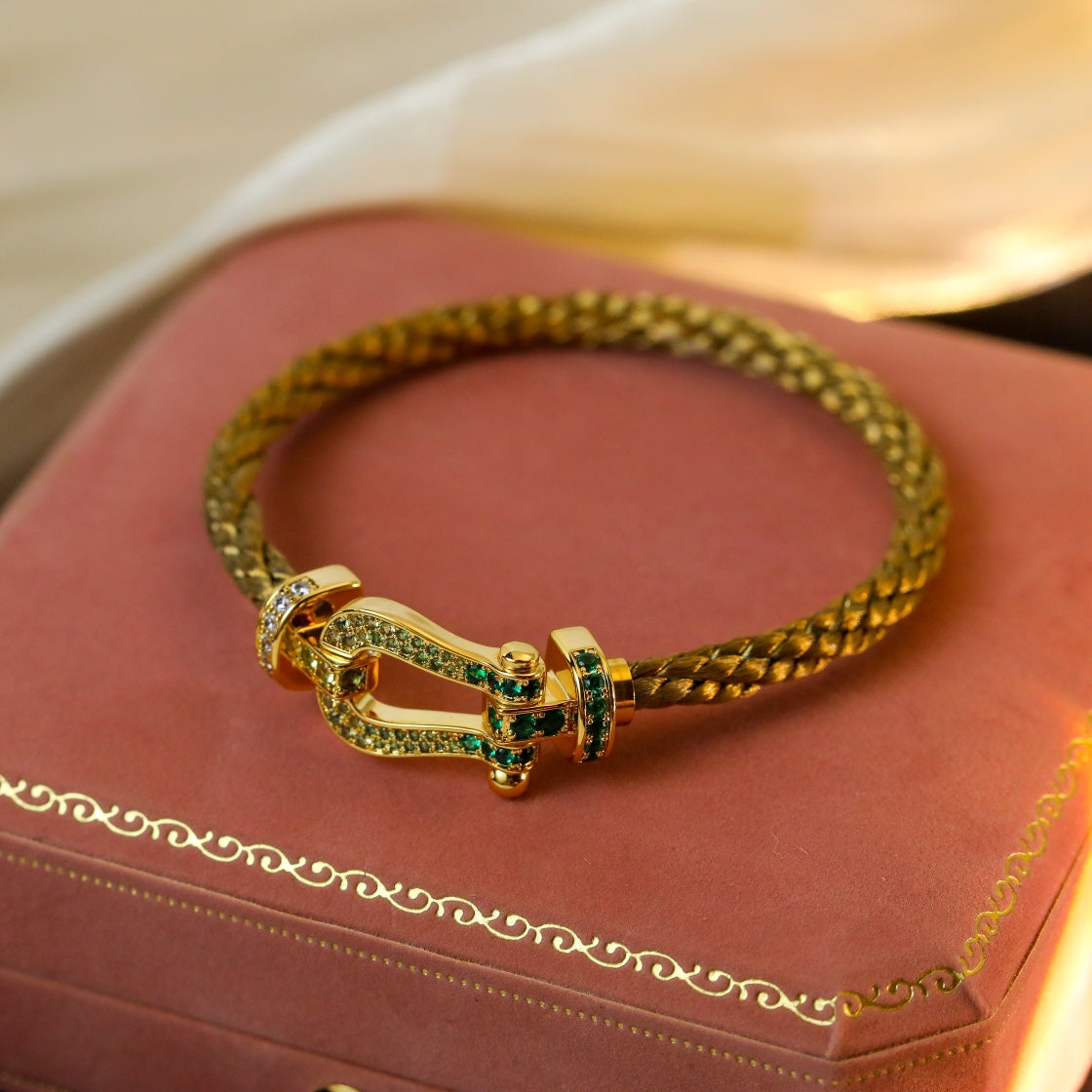 [Clover]FORCE 10 GOLD GREEN DIAMOND PAVED