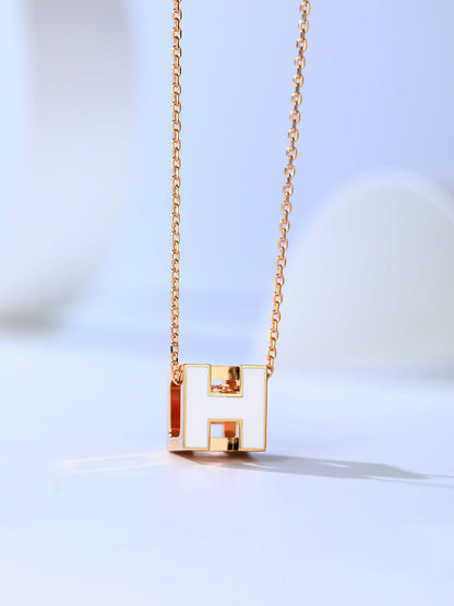 [Clover]H CAGE PINK GOLD NECKLACE
