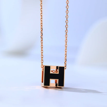 [Clover]H CAGE PINK GOLD NECKLACE
