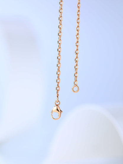 [Clover]H CAGE PINK GOLD NECKLACE