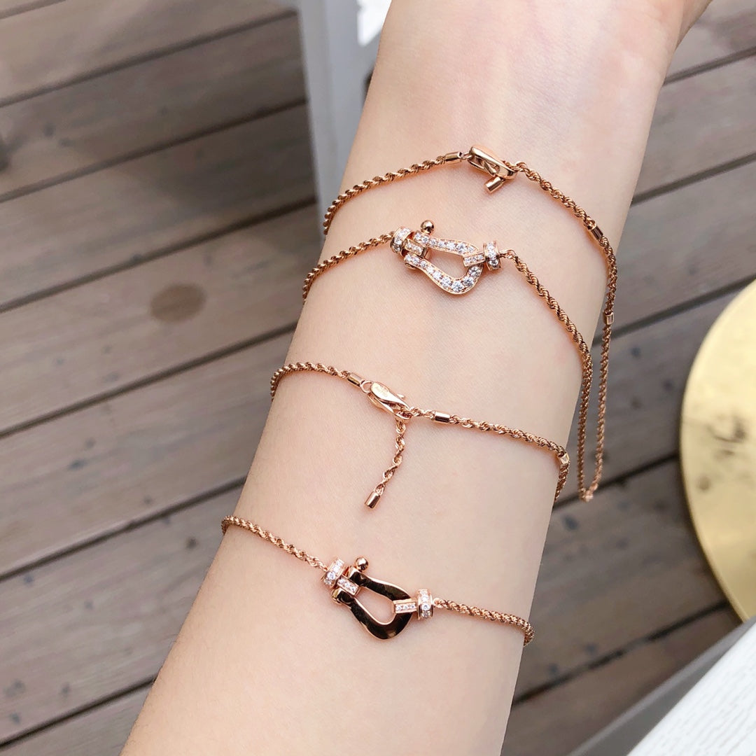[Clover]FORCE 10 PINK GOLD DIAMOND NECKLACE