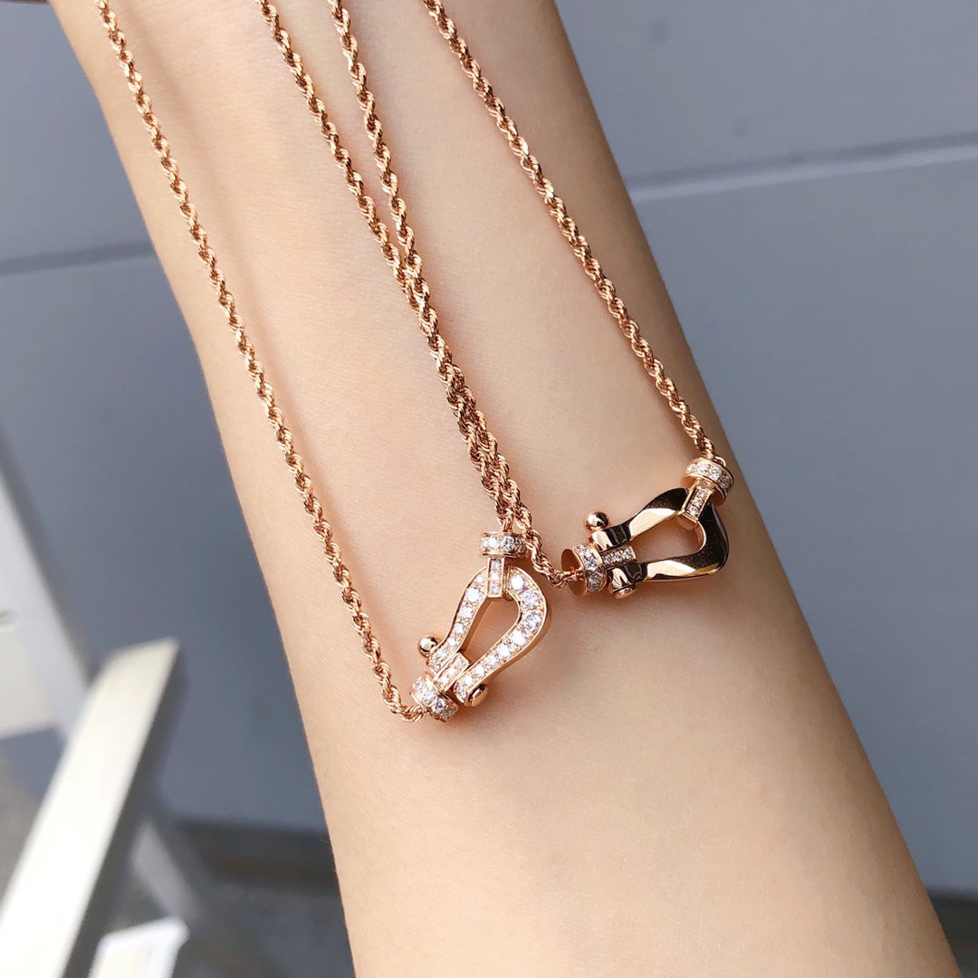 [Clover]FORCE 10 PINK GOLD DIAMOND NECKLACE