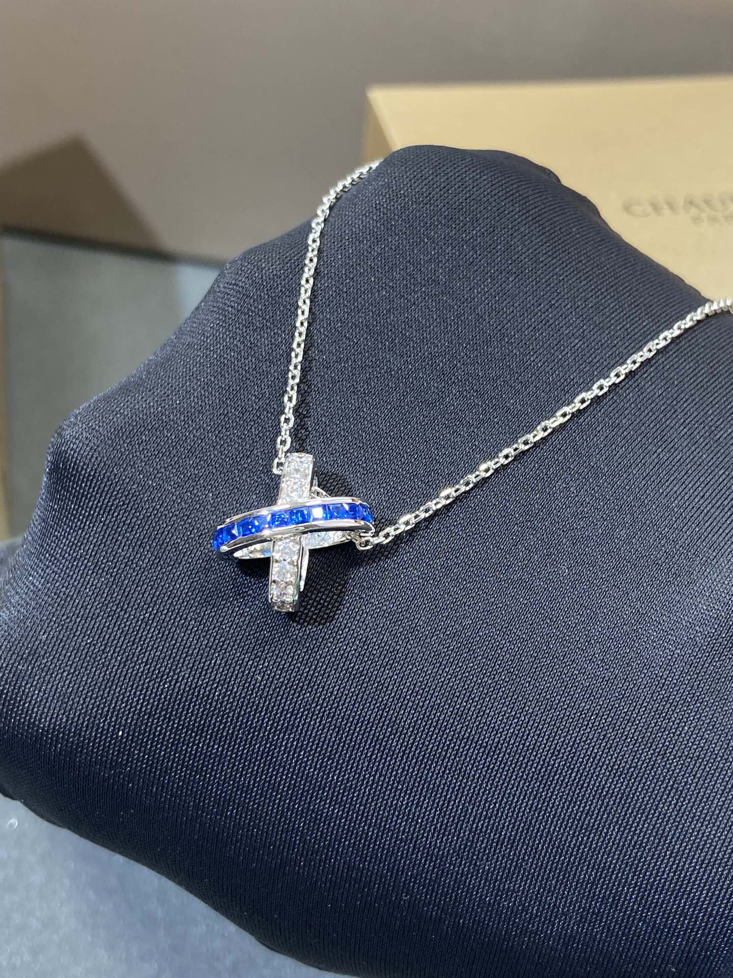 [Clover]LIENS DIAMOND SILVER NECKLACE