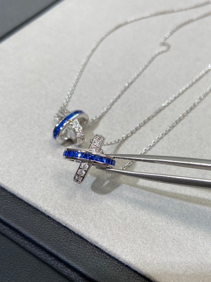 [Clover]LIENS DIAMOND SILVER NECKLACE
