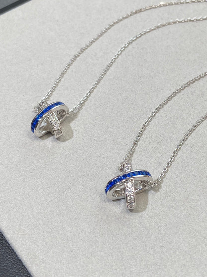 [Clover]LIENS DIAMOND SILVER NECKLACE