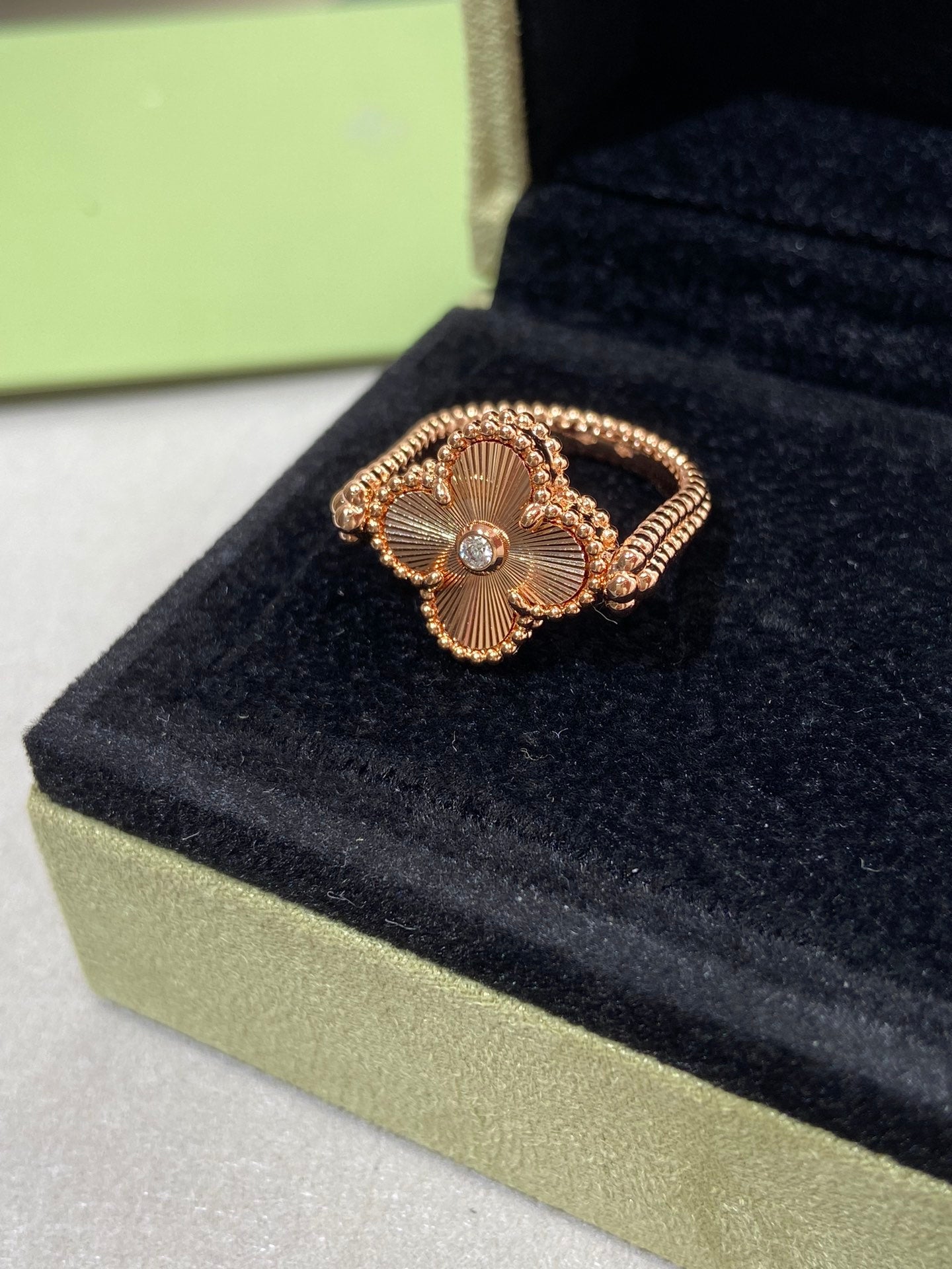 [Clover]CLOVER RIVERSIBLE ROSE GOLD RING