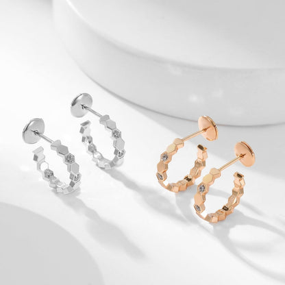 [Clover]BEE LOVE DIAMOND HOOP EARRINGS