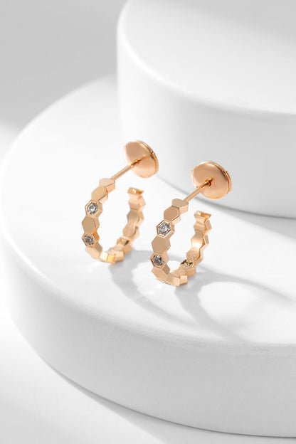 [Clover]BEE LOVE DIAMOND HOOP EARRINGS