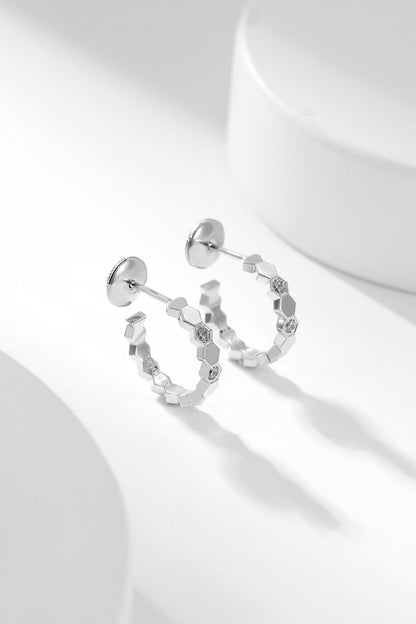 [Clover]BEE LOVE DIAMOND HOOP EARRINGS