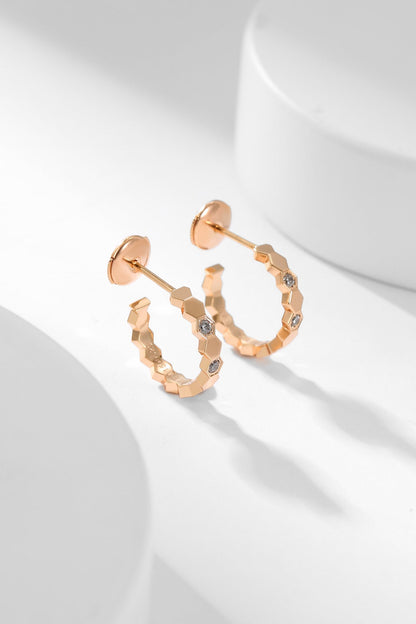 [Clover]BEE LOVE DIAMOND HOOP EARRINGS