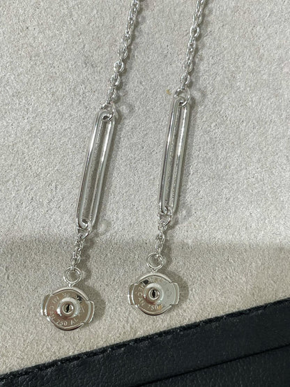[Clover]CHAINE CHAOS DIAMOND DROP EARRINGS