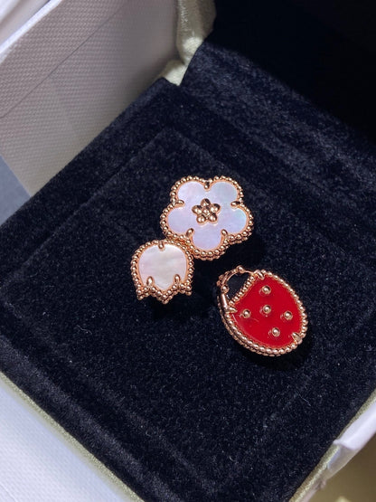 [Clover]LUCKY 3 MOTIF ROSE GOLD RING