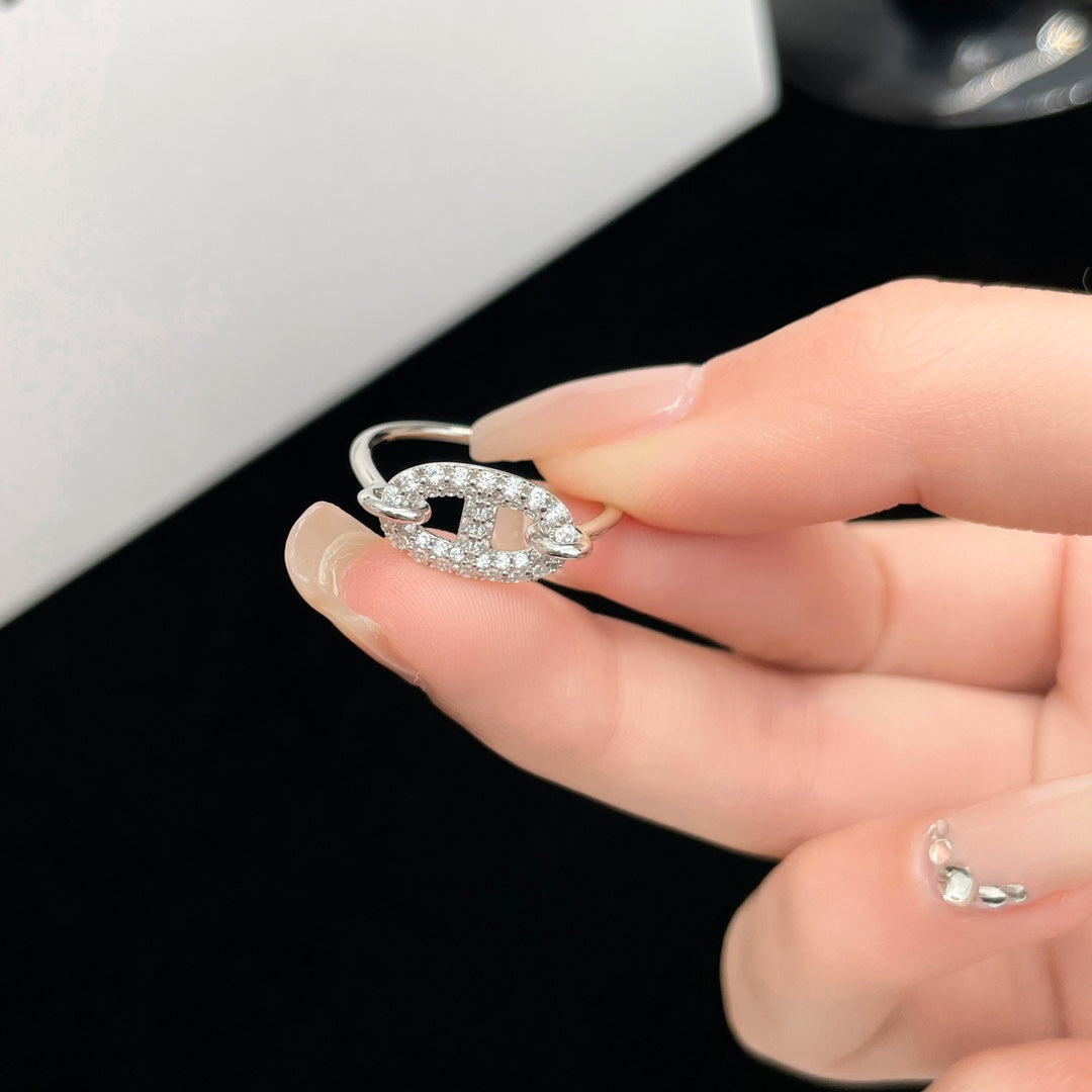 [Clover]RONDE SMALL SILVER DIAMOND RING