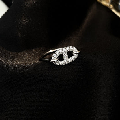 [Clover]RONDE SMALL SILVER DIAMOND RING