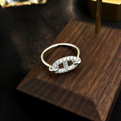 [Clover]RONDE SMALL SILVER DIAMOND RING